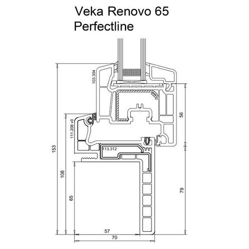 Kunststof kozijn VEKA Renovo 65 - Afbeelding 3