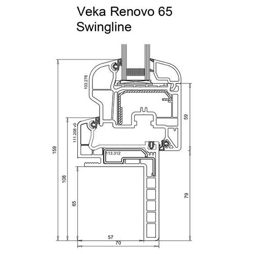 Kunststof kozijn VEKA Renovo 65 - Afbeelding 2